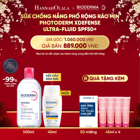  DEAL 11: BỘ ĐÔI NƯỚC TẨY TRANG VÀ SỮA CHỐNG NẮNG PHỔ RỘNG RÁO MỊN CHO MỌI LOẠI DA 