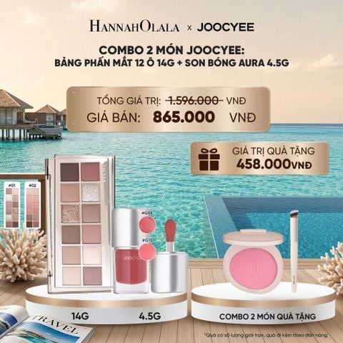  COMBO 2: BẢNG PHẤN MẮT 12 Ô + SON BÓNG AURA - A3502_ D1839 