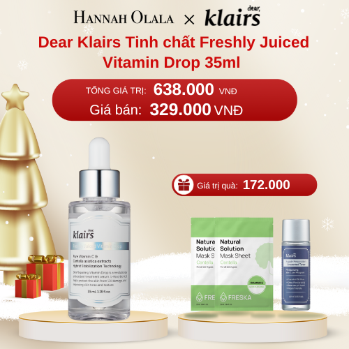  A1004_DEAL 8: DEAR, KLAIRS TINH CHẤT DƯỠNG SÁNG DA FRESHLY JUICED VITAMIN DROP 35ML 