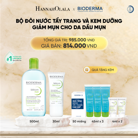  DEAL 7: BỘ ĐÔI NƯỚC TẨY TRANG MICELLAR VÀ KEM DƯỠNG GIẢM MỤN CHO DA DẦU MỤN 