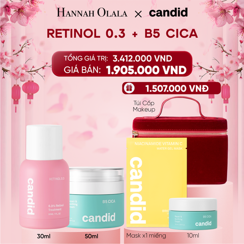  DEAL 12: RETINOL 0.3 & B5 CICA BỘ ĐÔI LÀM MỜ NẾP NHĂN VÀ DƯỠNG ẨM PHỤC HỒI CHUYÊN SÂU 