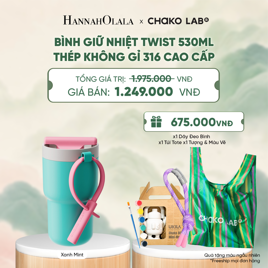  BÌNH GIỮ NHIỆT TWIST 530ML THÉP KHÔNG GỈ 316 CAO CẤP - A4011 