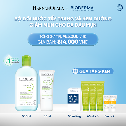  DEAL 7: BỘ ĐÔI NƯỚC TẨY TRANG MICELLAR VÀ KEM DƯỠNG GIẢM MỤN CHO DA DẦU MỤN 