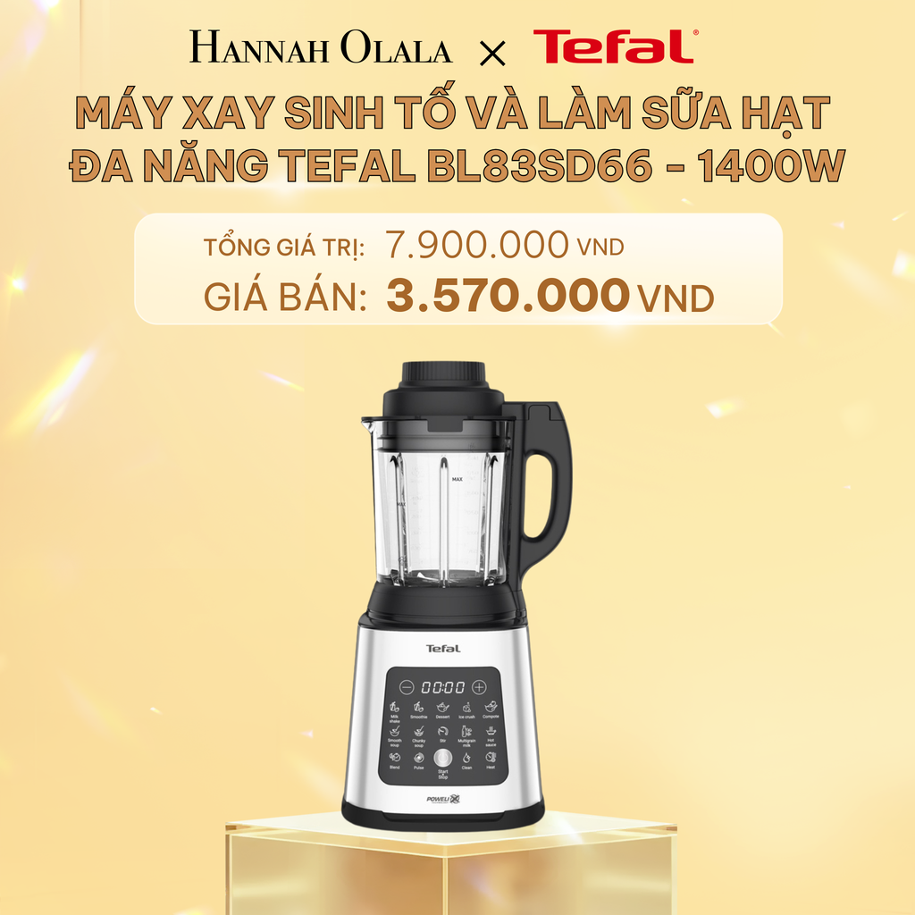  C432_DEAL 6.1: MÁY XAY SINH TỐ VÀ LÀM SỮA HẠT ĐA NĂNG TEFAL BL83SD66 - 1400W 