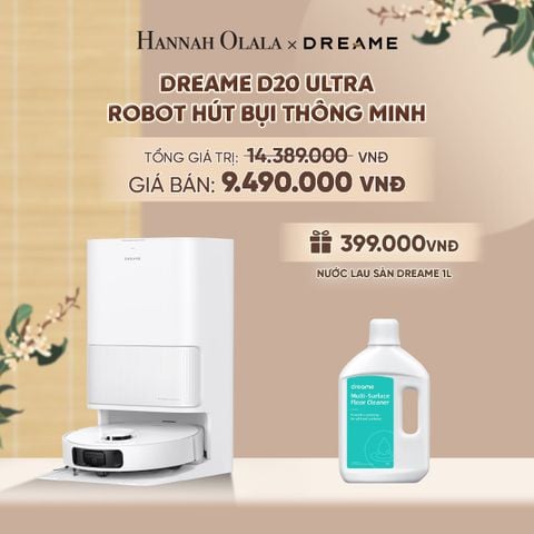  DREAME D20 ULTRA ROBOT HÚT BỤI THÔNG MINH LỰC HÚT 13.000PA TRẠM SẠC ĐA NĂNG RẢNH TAY ĐẾN 100 NGÀY BH 24 THÁNG - A1176 