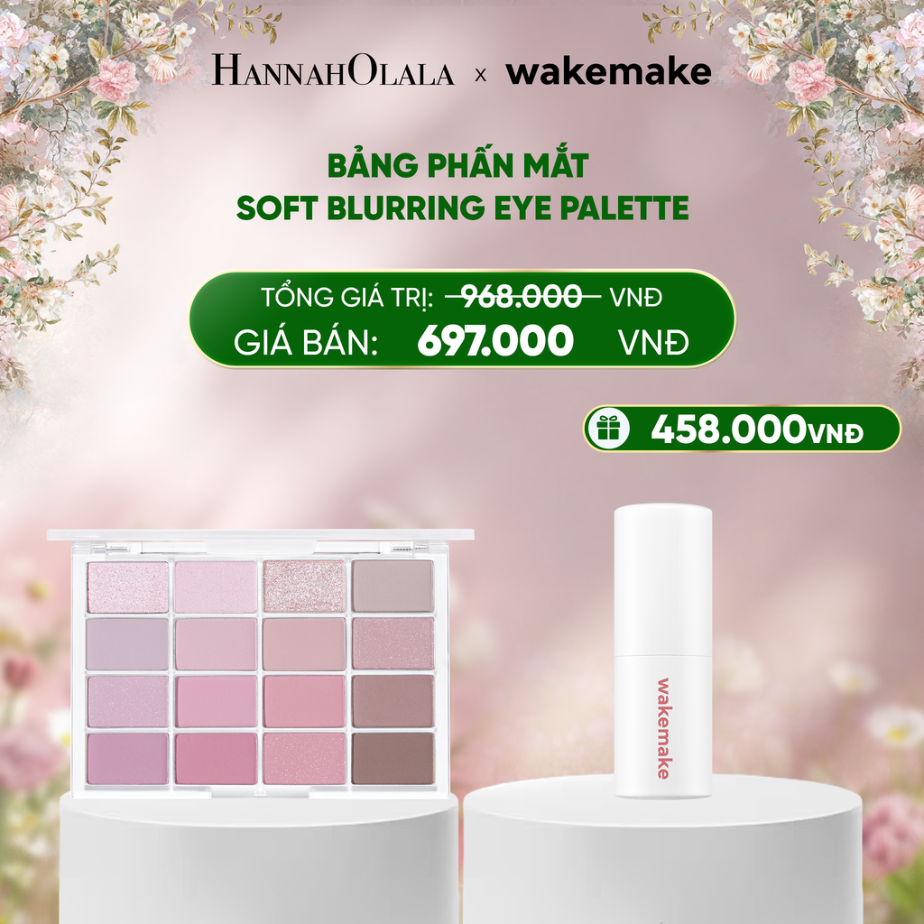  DEAL 7: WAKEMAKE BẢNG PHẤN MẮT SOFT BLURRING EYE PALETTE 14G 