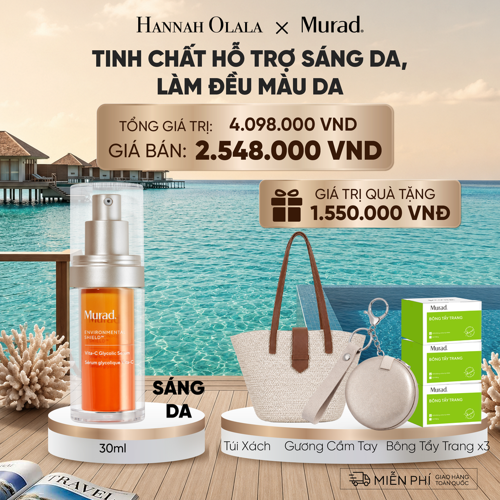  TINH CHẤT HỖ TRỢ SÁNG DA, LÀM ĐỀU MÀU DA 30ML DEAL 2: - D02 