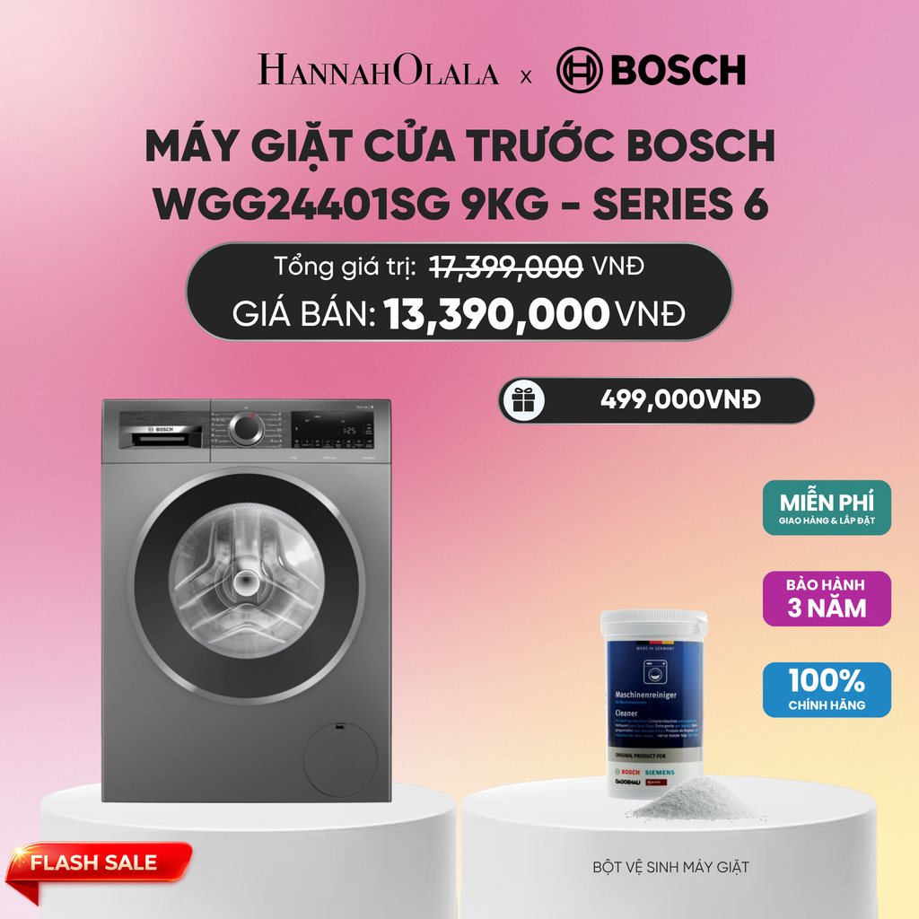  MÁY GIẶT CỬA TRƯỚC BOSCH WGG24401SG 9KG - SERIES 6_A2040 