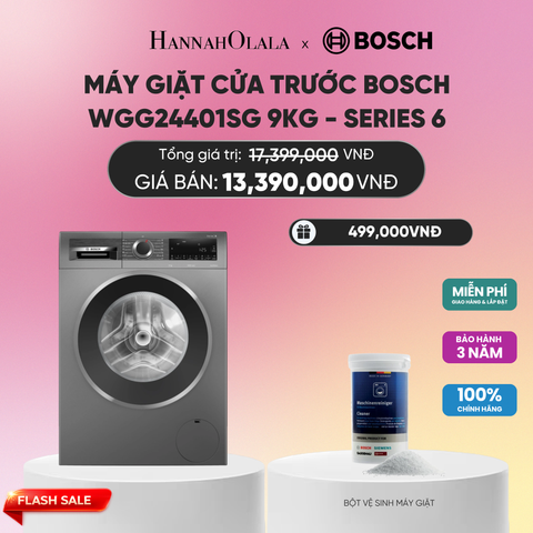  MÁY GIẶT CỬA TRƯỚC BOSCH WGG24401SG 9KG - SERIES 6_A2040 