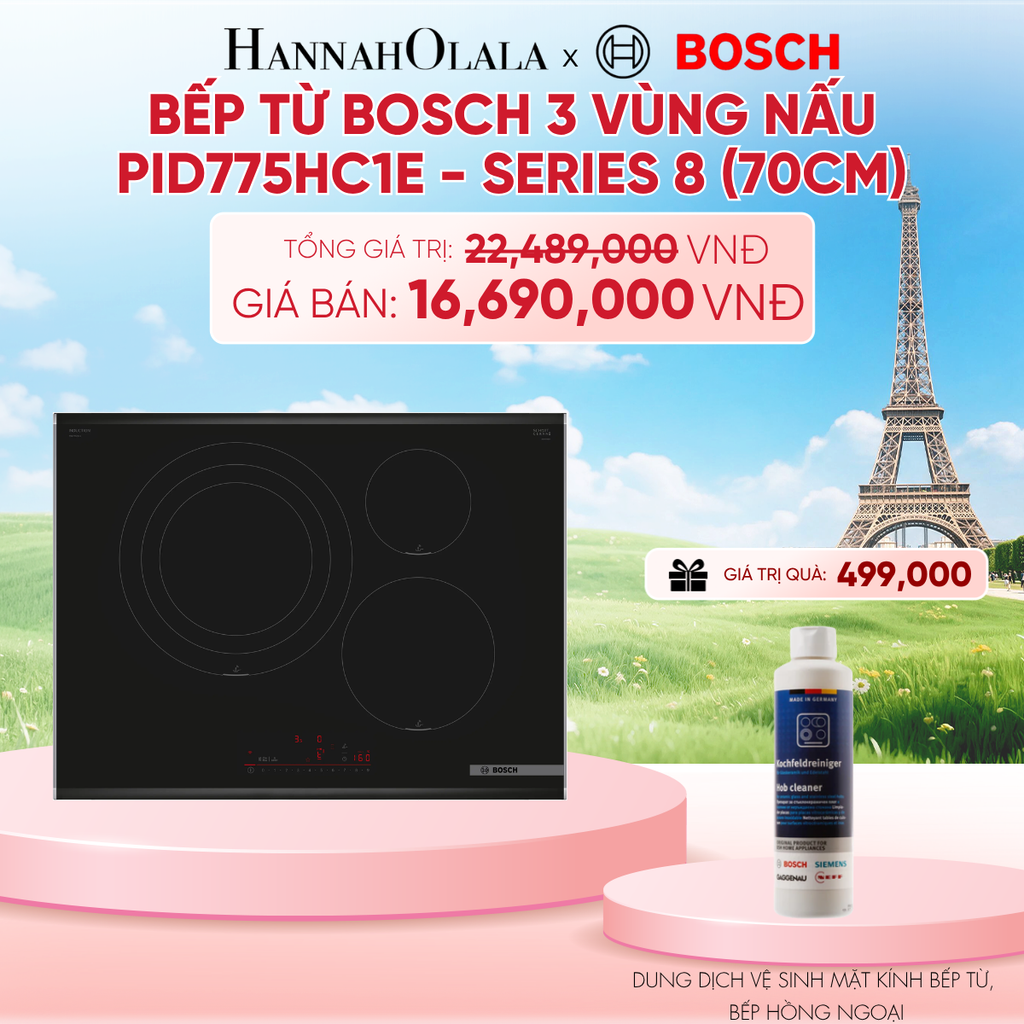  BẾP TỪ BOSCH 3 VÙNG NẤU PID775HC1E - SERIES 8 (70CM) - B193 
