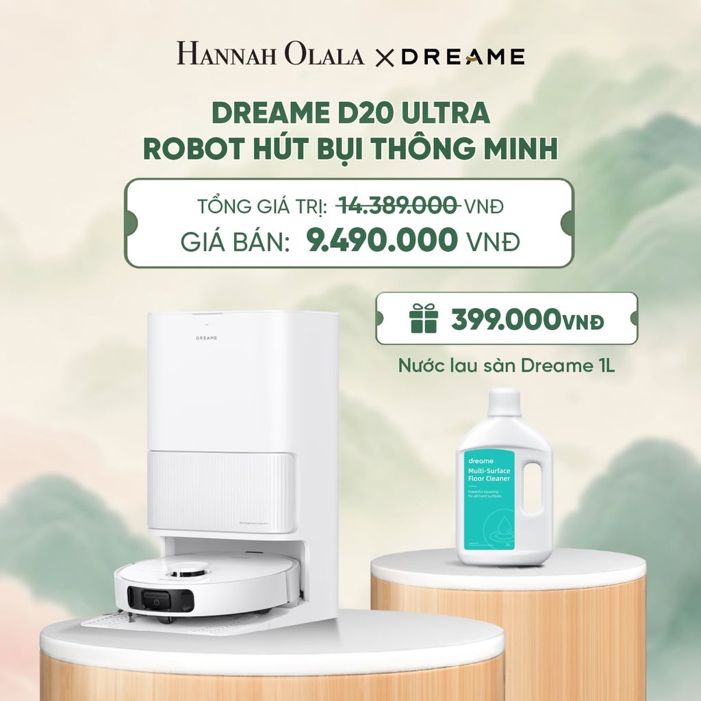  DREAME D20 ULTRA ROBOT HÚT BỤI THÔNG MINH LỰC HÚT 13.000PA TRẠM SẠC ĐA NĂNG RẢNH TAY ĐẾN 100 NGÀY BH 24 THÁNG - A1786 
