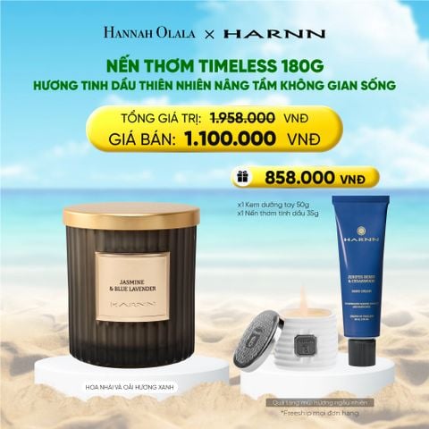  DEAL 12: [HARNN NEW COLLECTION] NẾN THƠM TIMELESS 180G HƯƠNG TINH DẦU THIÊN NHIÊN NÂNG TẦM KHÔNG GIAN SỐNG 