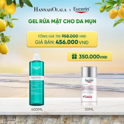  GEL RỬA MẶT EUCERIN DERMOPURE CLINICAL PURIFYING CLEANSER 400ML DEAL 12: - A1313 