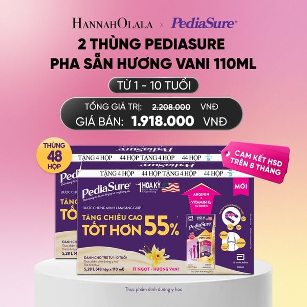  2 THÙNG PEDIASURE PHA SẴN HƯƠNG VANI 110ML DEAL 2: _A747 