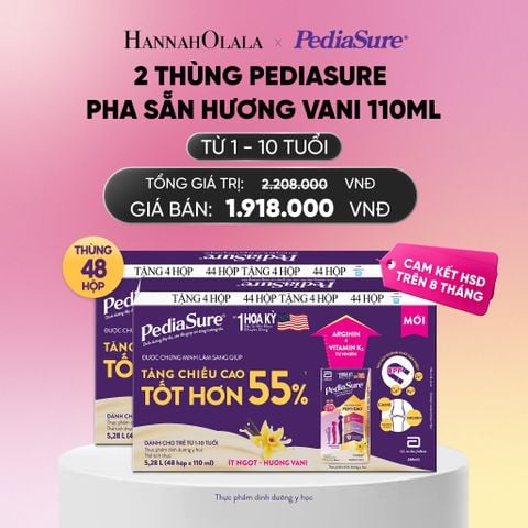  2 THÙNG PEDIASURE PHA SẴN HƯƠNG VANI 110ML DEAL 2: _A747 