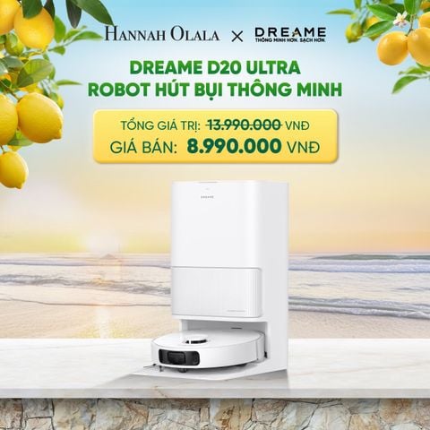  DREAME D20 ULTRA ROBOT HÚT BỤI THÔNG MINH LỰC HÚT 13.000PA TRẠM SẠC ĐA NĂNG RẢNH TAY ĐẾN 100 NGÀY BH 24 THÁNG 