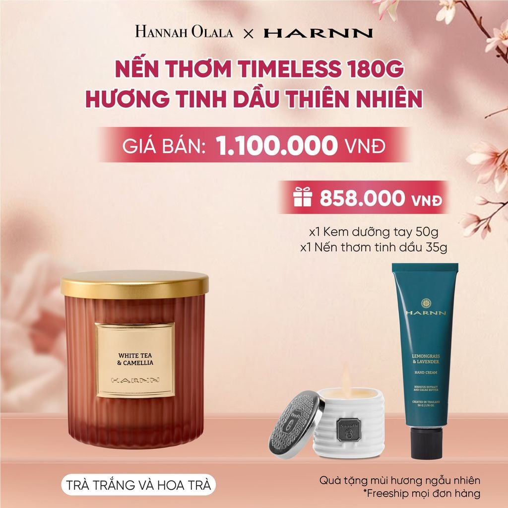  [HARNN NEW COLLECTION] NẾN THƠM TIMELESS 180G HƯƠNG TINH DẦU THIÊN NHIÊN NÂNG TẦM KHÔNG GIAN SỐNG - A1902 