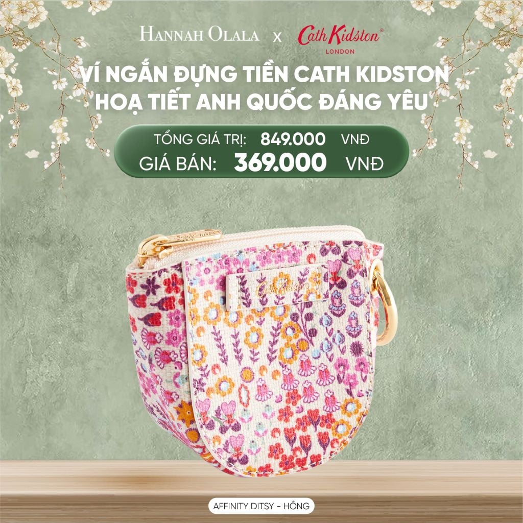  DEAL 12: VÍ NGẮN ĐỰNG TIỀN CATH KIDSTON HOẠ TIẾT ANH QUỐC ĐÁNG YÊU 