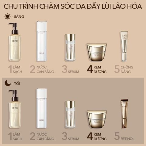  A48_DEAL 3 BACK-UP: KEM DƯỠNG CẢI THIỆN CHẢY XỆ NGĂN NGỪA LÃO HÓA ELIXIR TOTAL V FIRMING CREAM 50G 