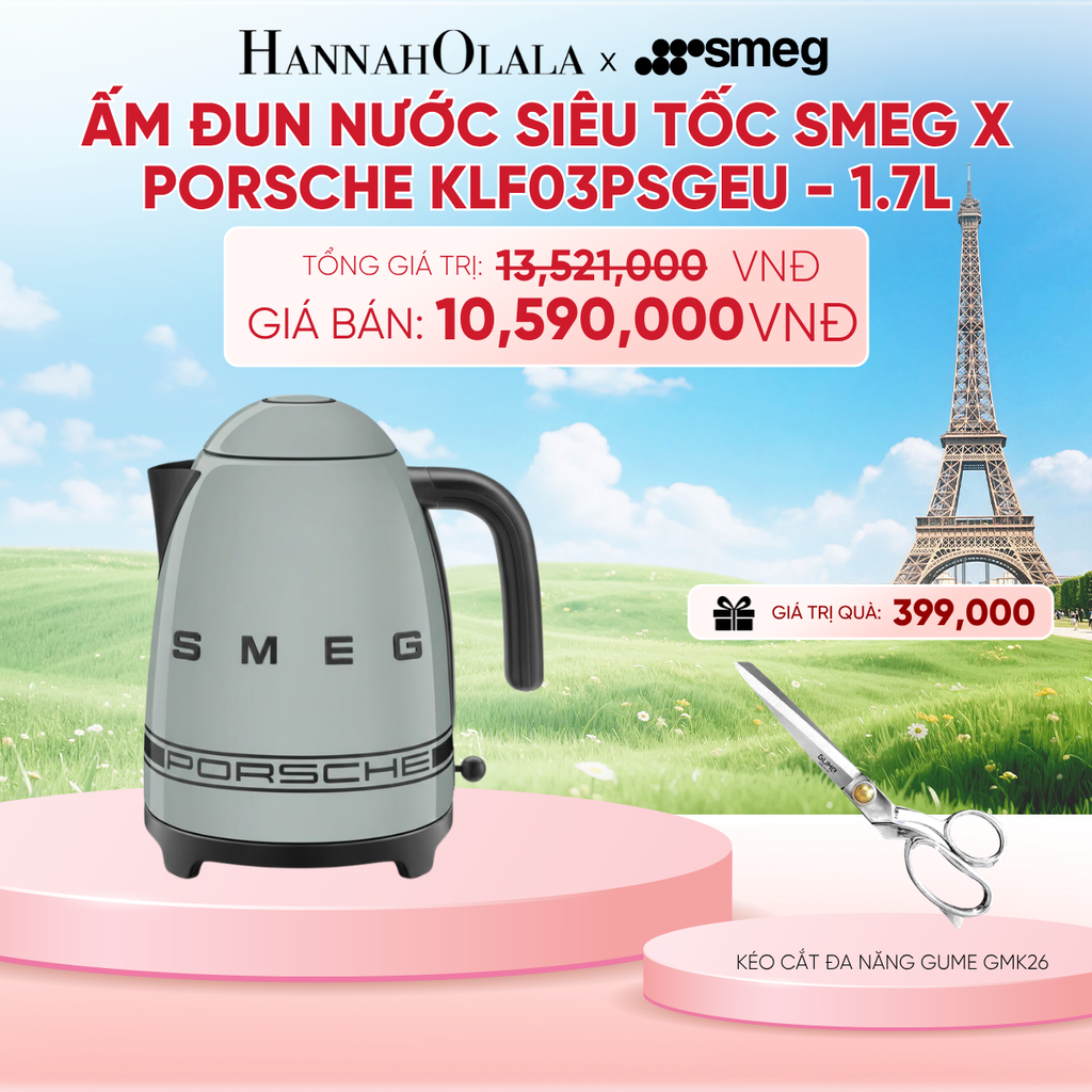  ẤM ĐUN NƯỚC SIÊU TỐC SMEG X PORSCHE KLF03PSGEU - 1.7L - B162 