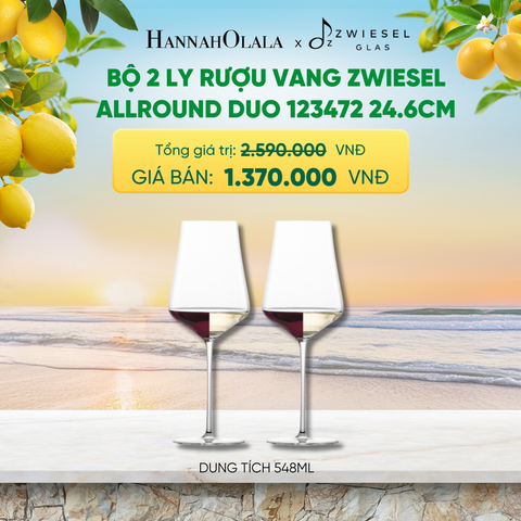  BỘ 2 LY RƯỢU VANG ZWIESEL ALLROUND DUO 123472 24.6CM 548ML - A2164 