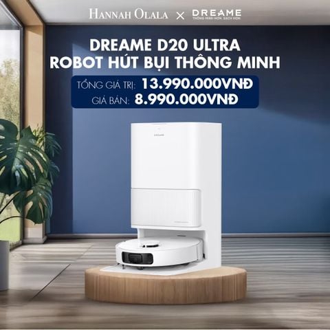  DREAME D20 ULTRA ROBOT HÚT BỤI THÔNG MINH LỰC HÚT 13.000PA TRẠM SẠC ĐA NĂNG RẢNH TAY ĐẾN 100 NGÀY BH 24 THÁNG 