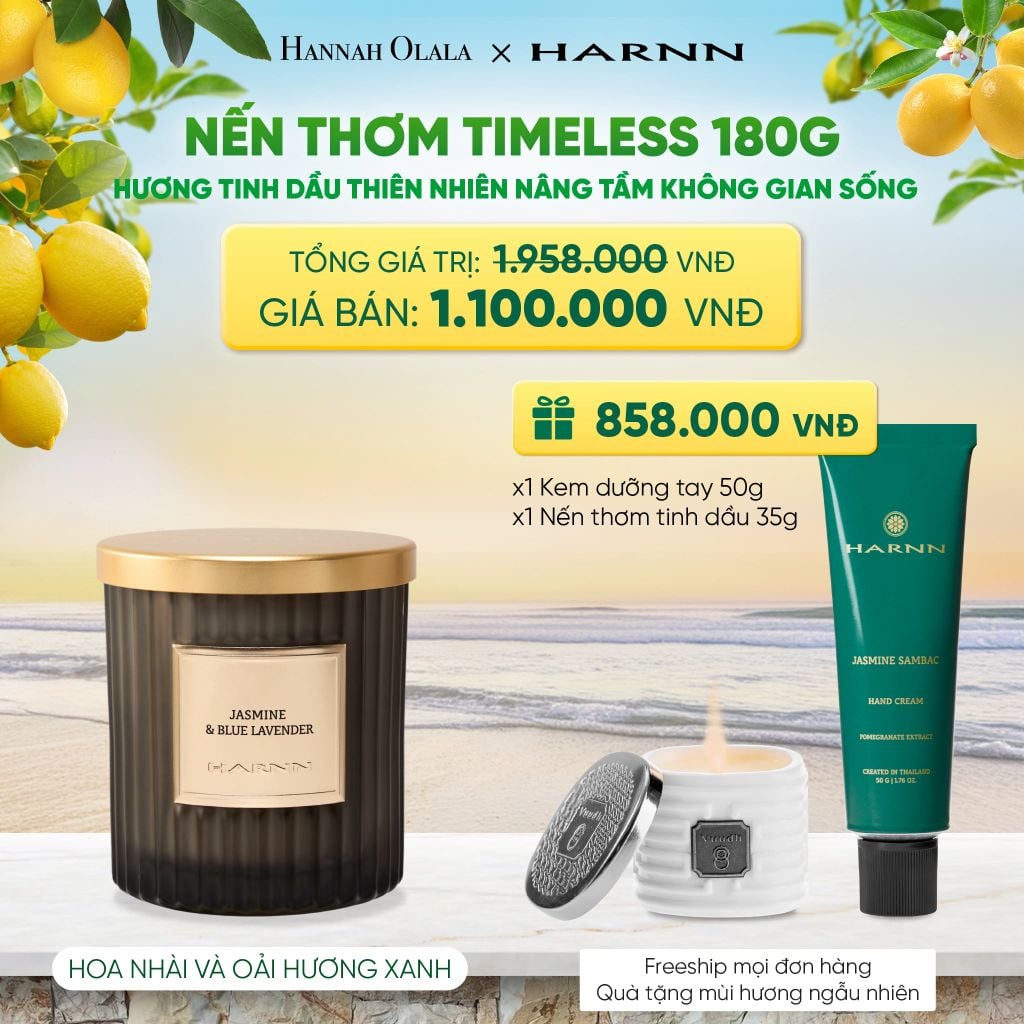 [HARNN NEW COLLECTION] NẾN THƠM TIMELESS 180G HƯƠNG TINH DẦU THIÊN NHIÊN NÂNG TẦM KHÔNG GIAN SỐNG - A1147 