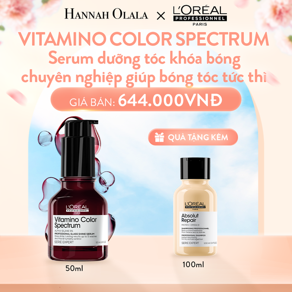  A478_DEAL 17: SERUM DƯỠNG TÓC KHÓA BÓNG CHUYÊN NGHIỆP GIÚP BÓNG TÓC TỨC THÌ L'ORÉAL PROFESSIONNEL VITAMINO COLOR SPECTRUM 50ML 