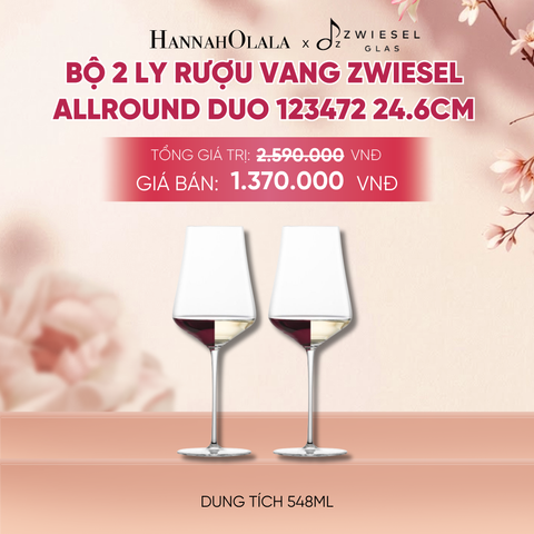  BỘ 2 LY RƯỢU VANG ZWIESEL ALLROUND DUO 123472 24.6CM 548ML - A832 