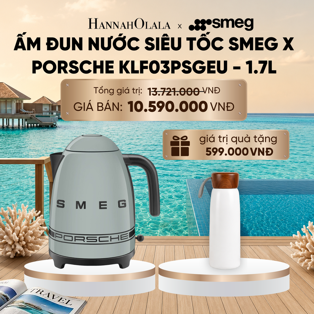  ẤM ĐUN NƯỚC SIÊU TỐC SMEG X PORSCHE KLF03PSGEU - 1.7L_ D2195 