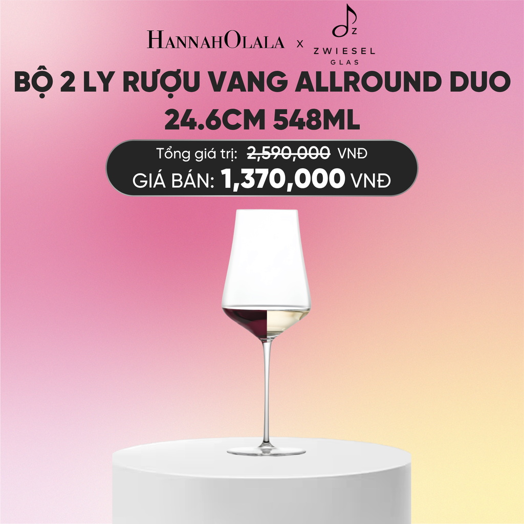  BỘ 2 LY RƯỢU VANG ZWIESEL ALLROUND DUO 123472 24.6CM 548ML 