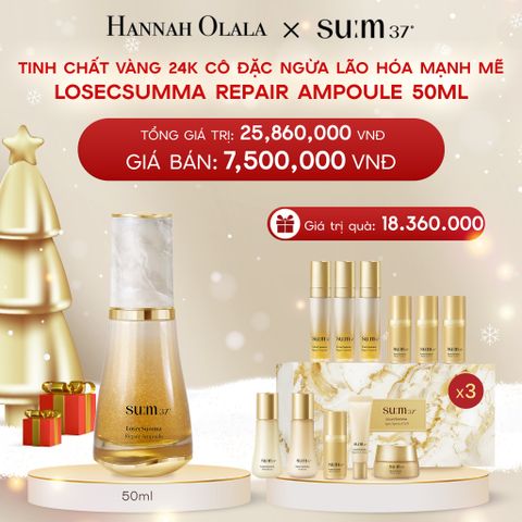  A317_DEAL 12: TINH CHẤT VÀNG 24K CÔ ĐẶC NGỪA LÃO HÓA MẠNH MẼ SU:M37 LOSECSUMMA REPAIR AMPOULE 50ML 