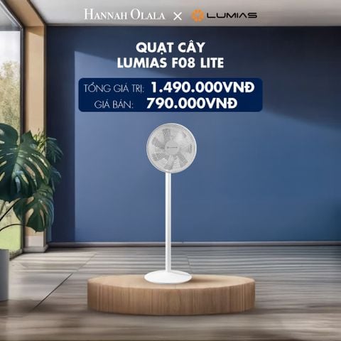  [FLASHSALE] QUẠT CÂY LUMIAS F08 LITE - 40W, 4 CẤP ĐỘ - REMOTE ĐIỀU KHIỂN TỪ XA - DEAL 13 