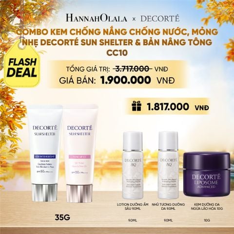  COMBO 02 KEM CHỐNG NẮNG BẢO VỆ DA DECORTÉ SUN SHELTER - E1124 