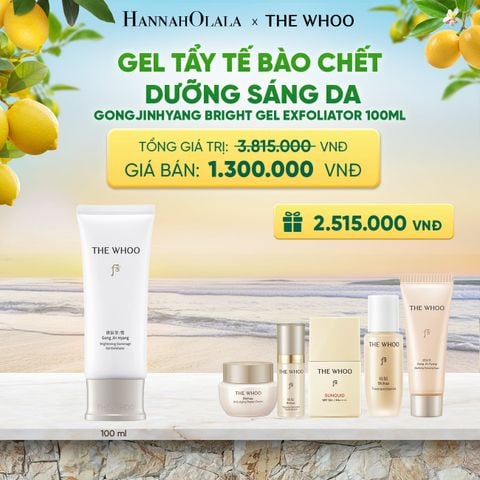  GEL TẨY TẾ BÀO CHẾT DƯỠNG SÁNG DA THE WHOO GONGJINHYANG BRIGHT GEL EXFOLIATOR 100ML - A31 