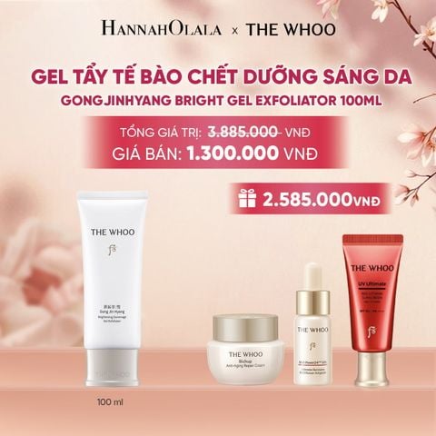 GEL TẨY TẾ BÀO CHẾT DƯỠNG SÁNG DA THE WHOO GONGJINHYANG BRIGHT GEL EXFOLIATOR 100ML - A370 
