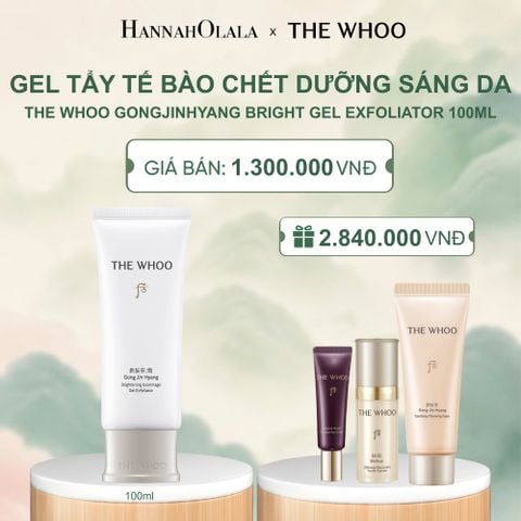 GEL TẨY TẾ BÀO CHẾT DƯỠNG SÁNG DA THE WHOO GONGJINHYANG BRIGHT GEL EXFOLIATOR 100ML - A1102 