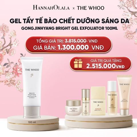  GEL TẨY TẾ BÀO CHẾT DƯỠNG SÁNG DA THE WHOO GONGJINHYANG BRIGHT GEL EXFOLIATOR 100ML 
