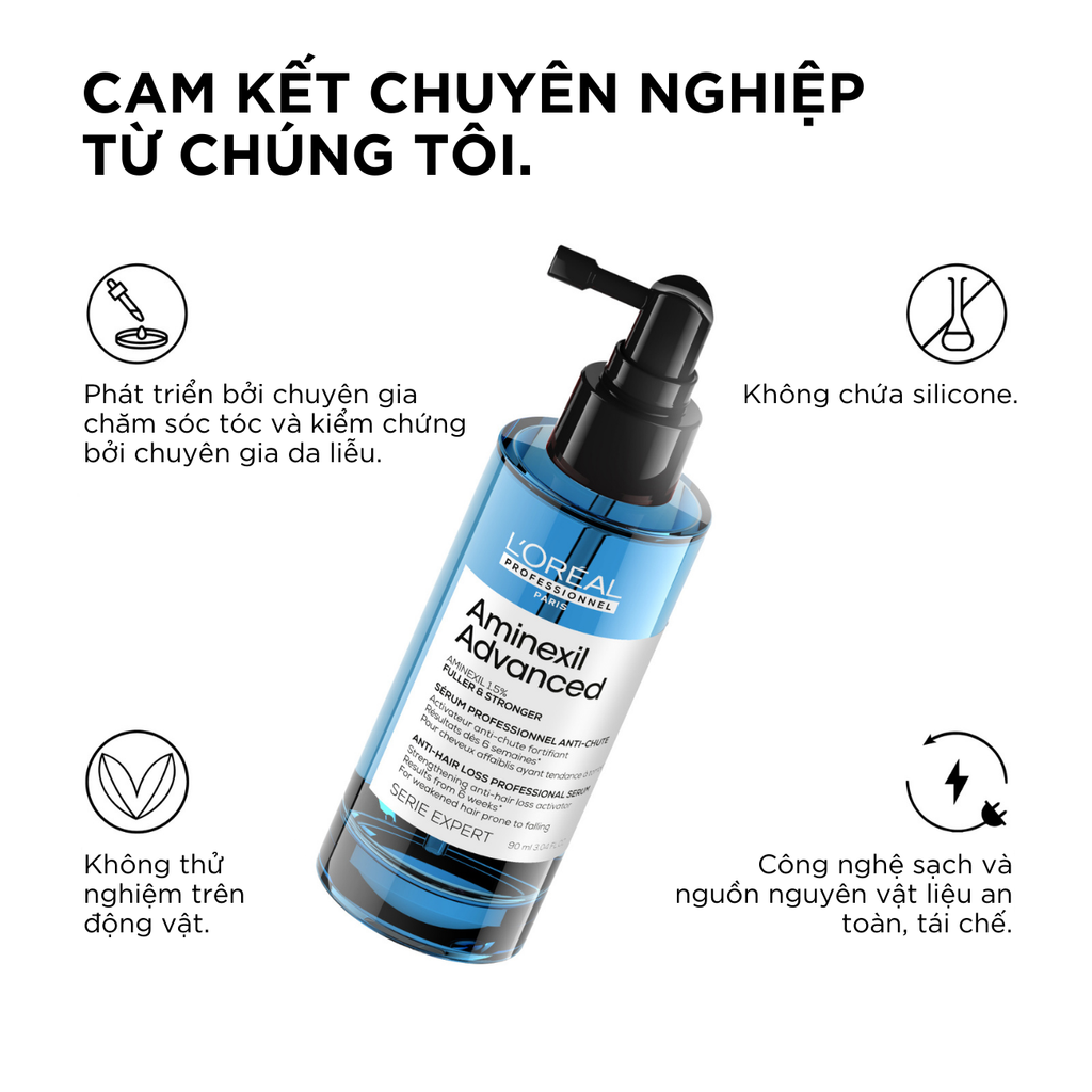  DEAL 12: [ MỞ BÁN ĐỘC QUYỀN ] TINH CHẤT XỊT GIẢM RỤNG TÓC CHUYÊN NGHIỆP L'ORÉAL PROFESSIONNEL AMINEXIL ADVANCED 90ML VÀ TINH CHẤT HỖ TRỢ MỌC TÓC L'OREAL PROFESSIONNEL SERIOXYL ADVANCED 30ML 