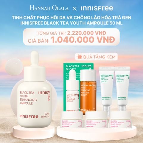  C117_DEAL 17: TINH CHẤT PHỤC HỒI DA VÀ CHỐNG LÃO HÓA TRÀ ĐEN INNISFREE BLACK TEA YOUTH AMPOULE 50 ML 