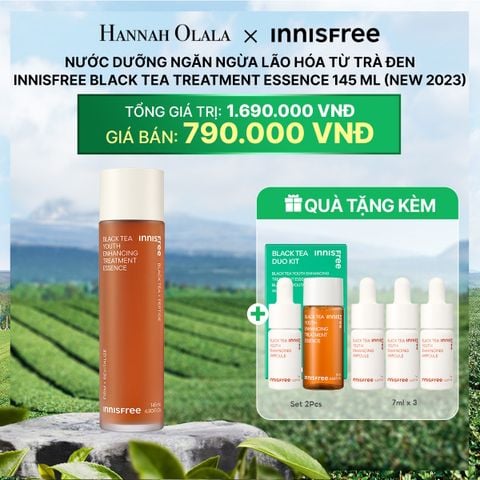  DEAL 13: NƯỚC DƯỠNG NGĂN NGỪA LÃO HÓA TỪ TRÀ ĐEN INNISFREE BLACK TEA TREATMENT ESSENCE 145 ML 