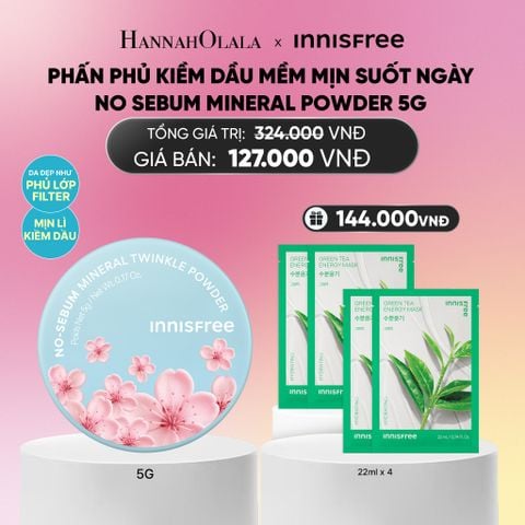  PHẤN PHỦ BỘT KIỀM DẦU INNISFREE NO SEBUM MINERAL POWDER - PHIÊN BẢN GIỚI HẠN CHERRY - DEAL ĐỘC QUYỀN_A1407 