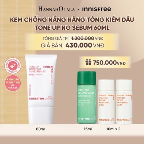  KEM CHỐNG NẮNG NÂNG TÔNG KIỀM DẦU INNISFREE TONE UP NO SEBUM 60ML - A527 