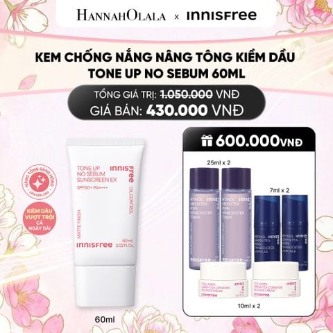  KEM CHỐNG NẮNG NÂNG TÔNG KIỀM DẦU INNISFREE TONE UP NO SEBUM 60ML 