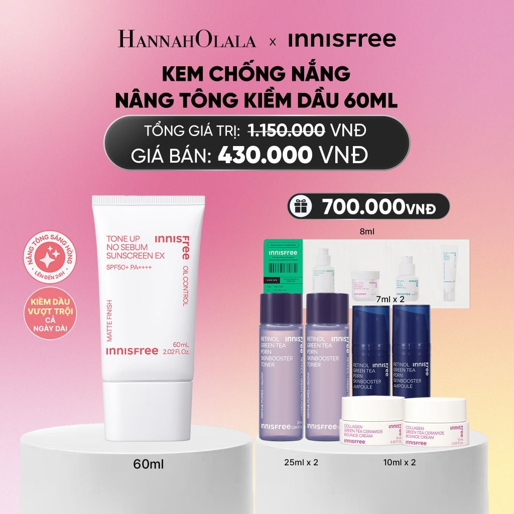  KEM CHỐNG NẮNG NÂNG TÔNG KIỀM DẦU INNISFREE TONE UP NO SEBUM 60ML_A1410 