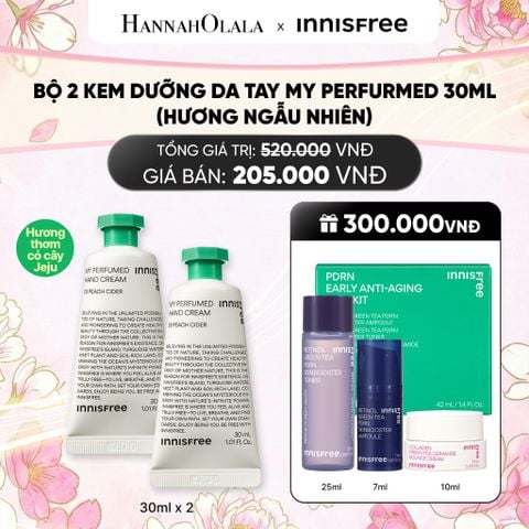  BỘ 2 KEM DƯỠNG DA TAY HƯƠNG NƯỚC HOA INNISFREE JEJU LIFE PERFUMED HAND CREAM 30ML - HƯƠNG ĐÀO 