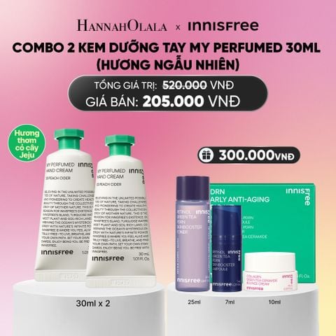  BỘ 2 KEM DƯỠNG DA TAY HƯƠNG NƯỚC HOA INNISFREE JEJU LIFE PERFUMED HAND CREAM 30ML - HƯƠNG ĐÀO_A1413 