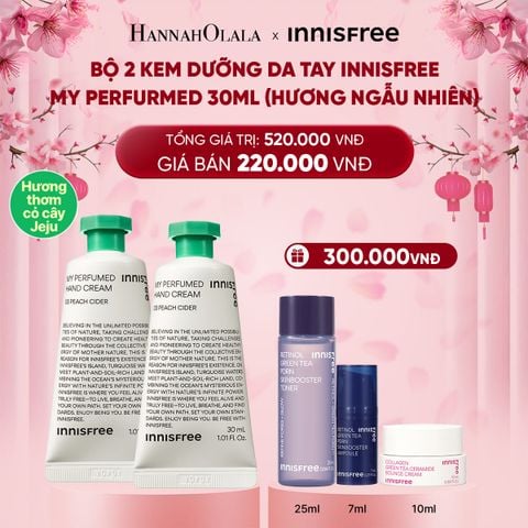  DEAL 8: BỘ 2 KEM DƯỠNG DA TAY INNISFREE MY PERFURMED 30ML (HƯƠNG NGẪU NHIÊN) 