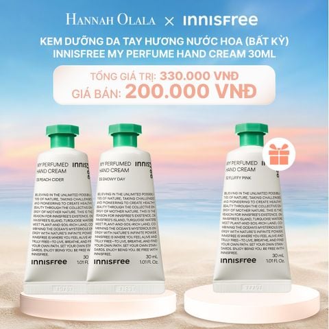  C126_DEAL 25: BỘ 02 KEM DƯỠNG DA TAY HƯƠNG NƯỚC HOA (BẤT KỲ) INNISFREE MY PERFUME HAND CREAM 30ML 