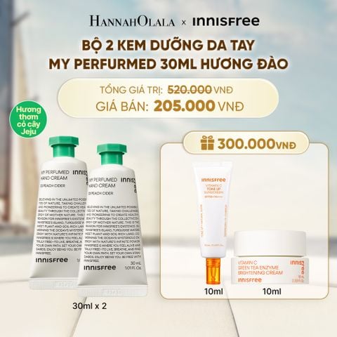  BỘ 2 KEM DƯỠNG DA TAY HƯƠNG NƯỚC HOA INNISFREE JEJU LIFE PERFUMED HAND CREAM 30ML - HƯƠNG ĐÀO - A617 